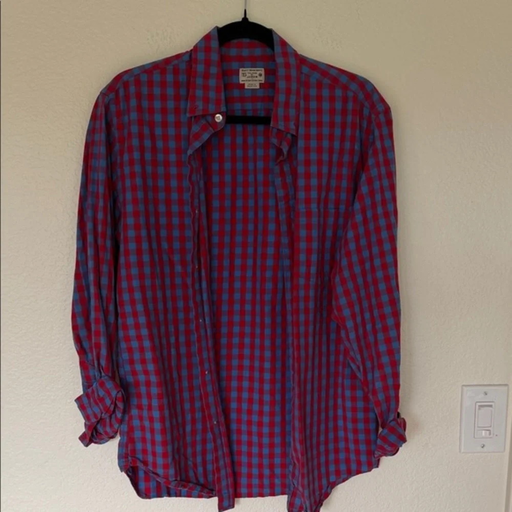 J. Crew Red and Blue Plaid Casual Shirt